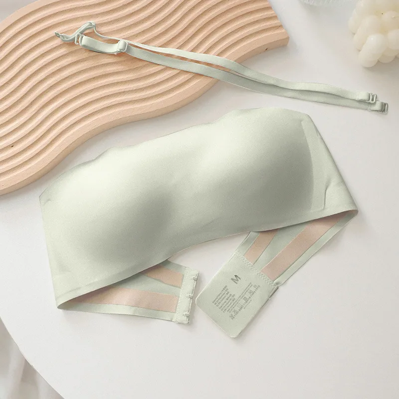 Running volume direct sales, thin suspension bandeau small breasts gather to show off large traceless underwear, women's anti-sa - Other Underwear 3