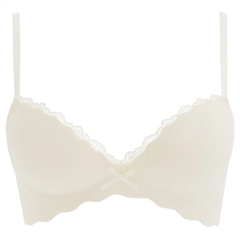 Underwear women's small breasts gathered, sexy, pure desire, no trace, no wires, thickened and adjusted up-to-back bra set
