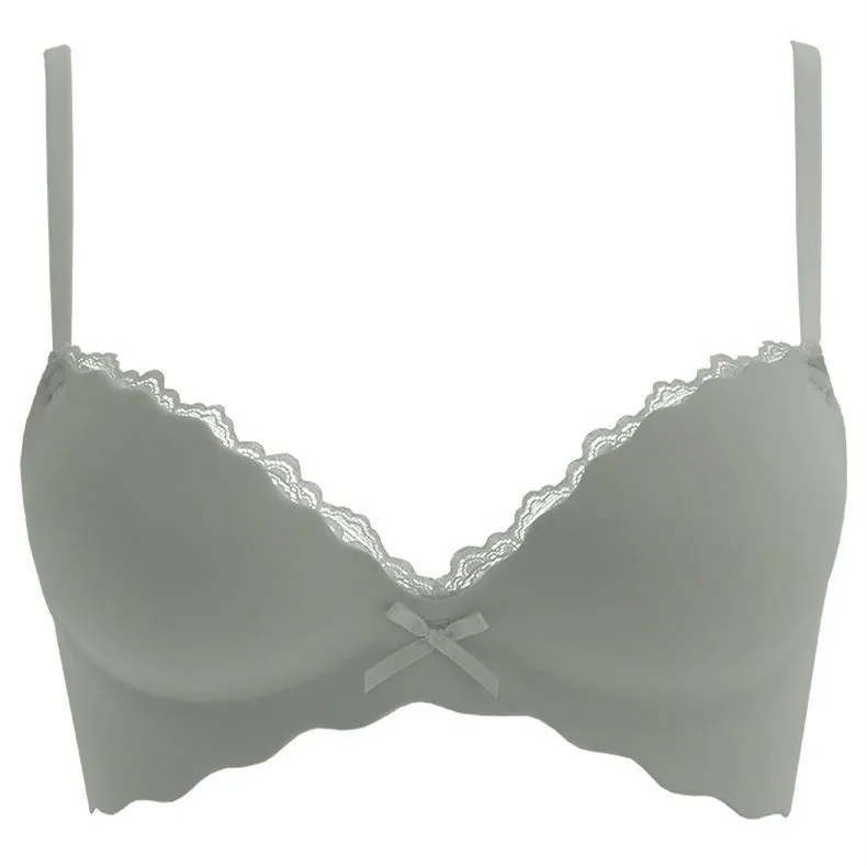 Underwear women's small breasts gathered, sexy, pure desire, no trace, no wires, thickened and adjusted up-to-back bra set 6