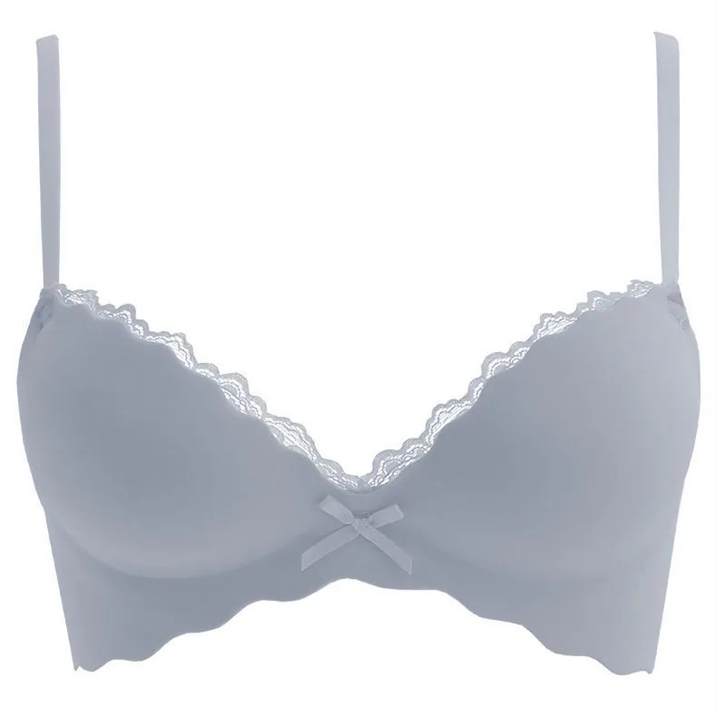 Underwear women's small breasts gathered, sexy, pure desire, no trace, no wires, thickened and adjusted up-to-back bra set 5