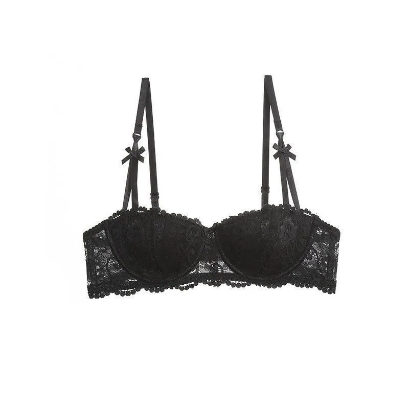Sexy French lace bralette underwear ultra-thin comfortable and breathable girl student small breasts gathered bra 8