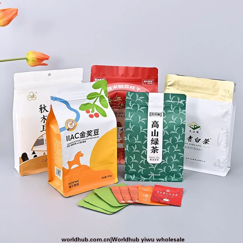 tea bag yin and yang aluminum foil bag custom octagonal sealing bag self-supporting self-sealing plastic bag coffee nut food pac