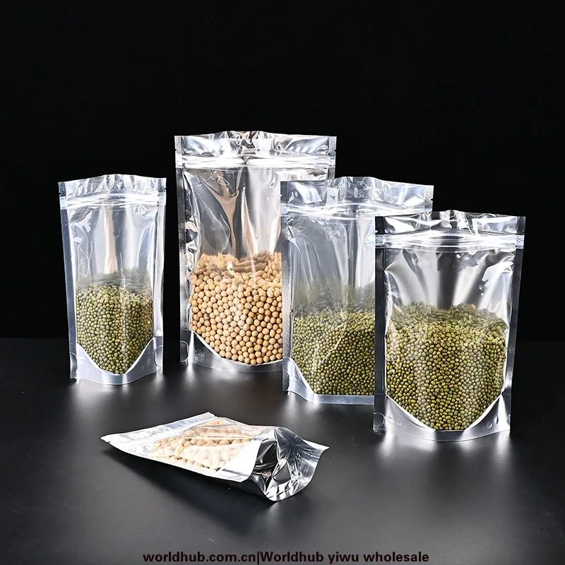Yin-Yang Aluminized Self-Supporting Ziplock Bags Spot Wholesale Snacks Tea Coffee Bags Octagon Seal Food Packaging Bags Custo