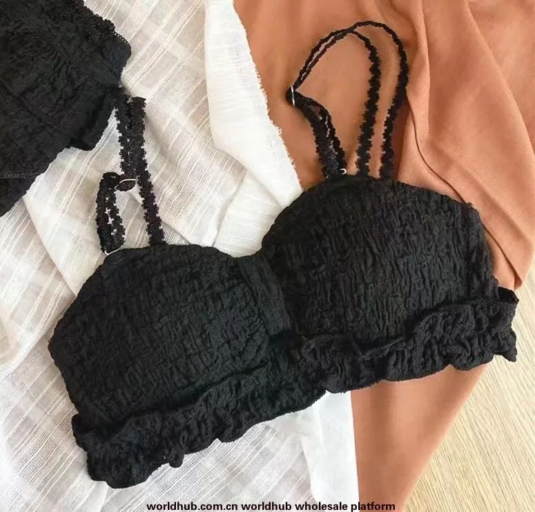 2024 New Pure Lust French Lingerie Women's Small Breasts Gather Beautiful Bra No Wire Bra Set