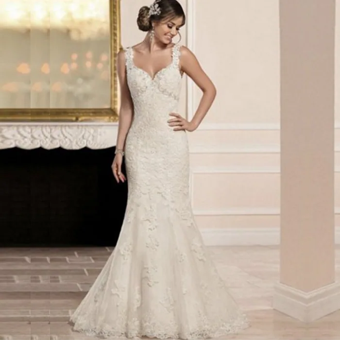 Spot wedding dress 2023 new slim slimming fishtail trailing wedding dress AliExpress hot sale picture
