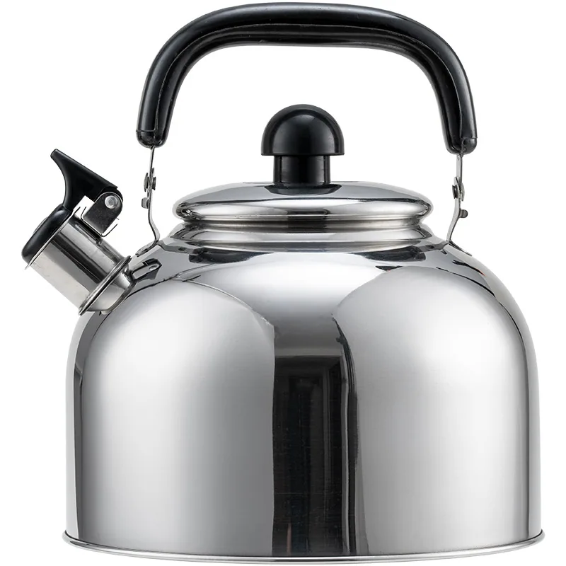 Ruyi new stainless steel mirror flute kettle 4L nylon handle cross-border 5L kitchenware chirping kettle 3L 3