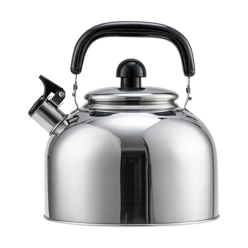 Ruyi new stainless steel mirror flute kettle 4L nylon handle cross-border 5L kitchenware chirping kettle 3L