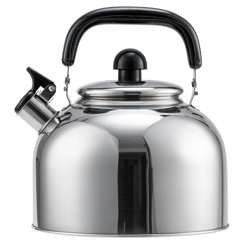 Ruyi new stainless steel mirror flute kettle 4L nylon handle cross-border 5L kitchenware chirping kettle 3L 2