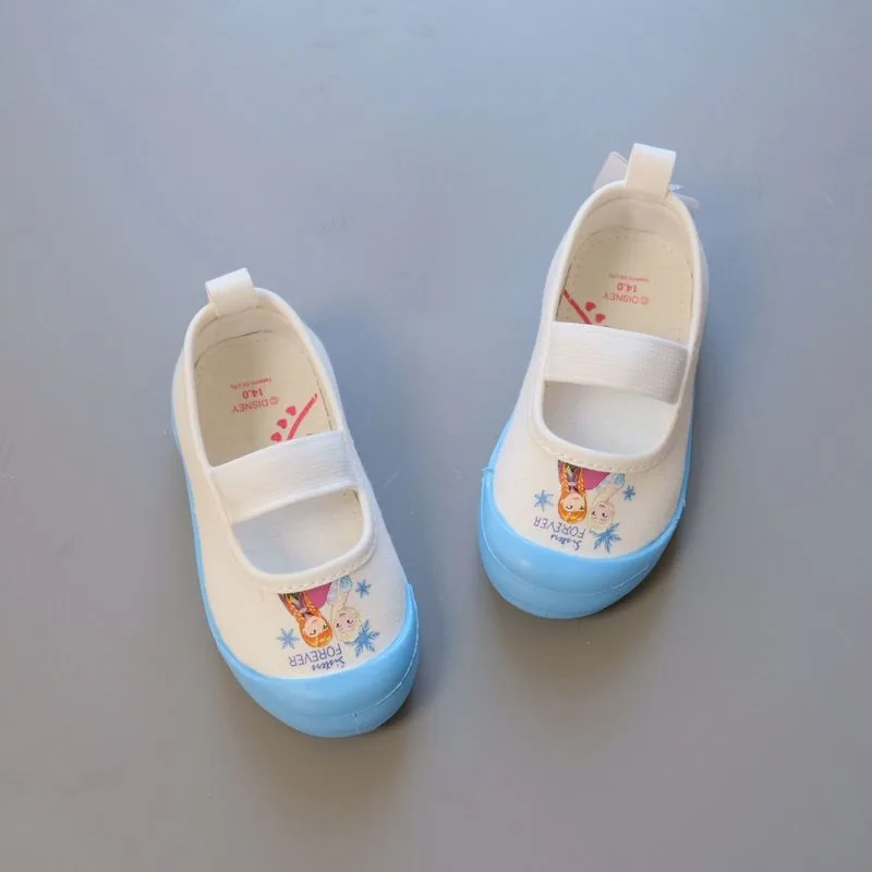 Spring and autumn export to Japan foreign trade children's frozen square mouth canvas shoes boys and girls kindergarten indoor s 4