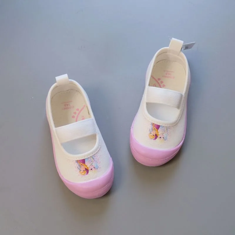 Spring and autumn export to Japan foreign trade children's frozen square mouth canvas shoes boys and girls kindergarten indoor s 5