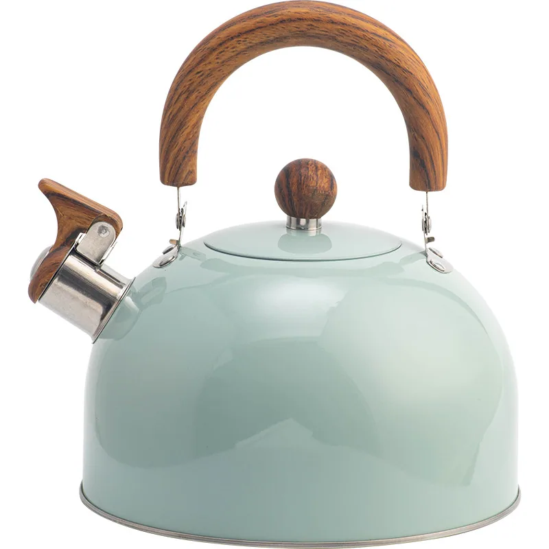 Cross-border dome gray stainless steel sound kettle tea brewing coffee European and American whistle pot 3L kitchenware whistle 2