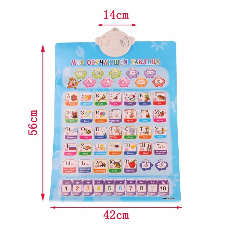 Russian and English bilingual sound wall chart (double-sided), Russian alphabet, Russian English early education wall chart, Rus 3