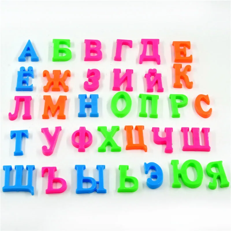 Russian 4CM capital letter refrigerator magnet baby early education color odorless infant early education magnetic toy wholesale 3