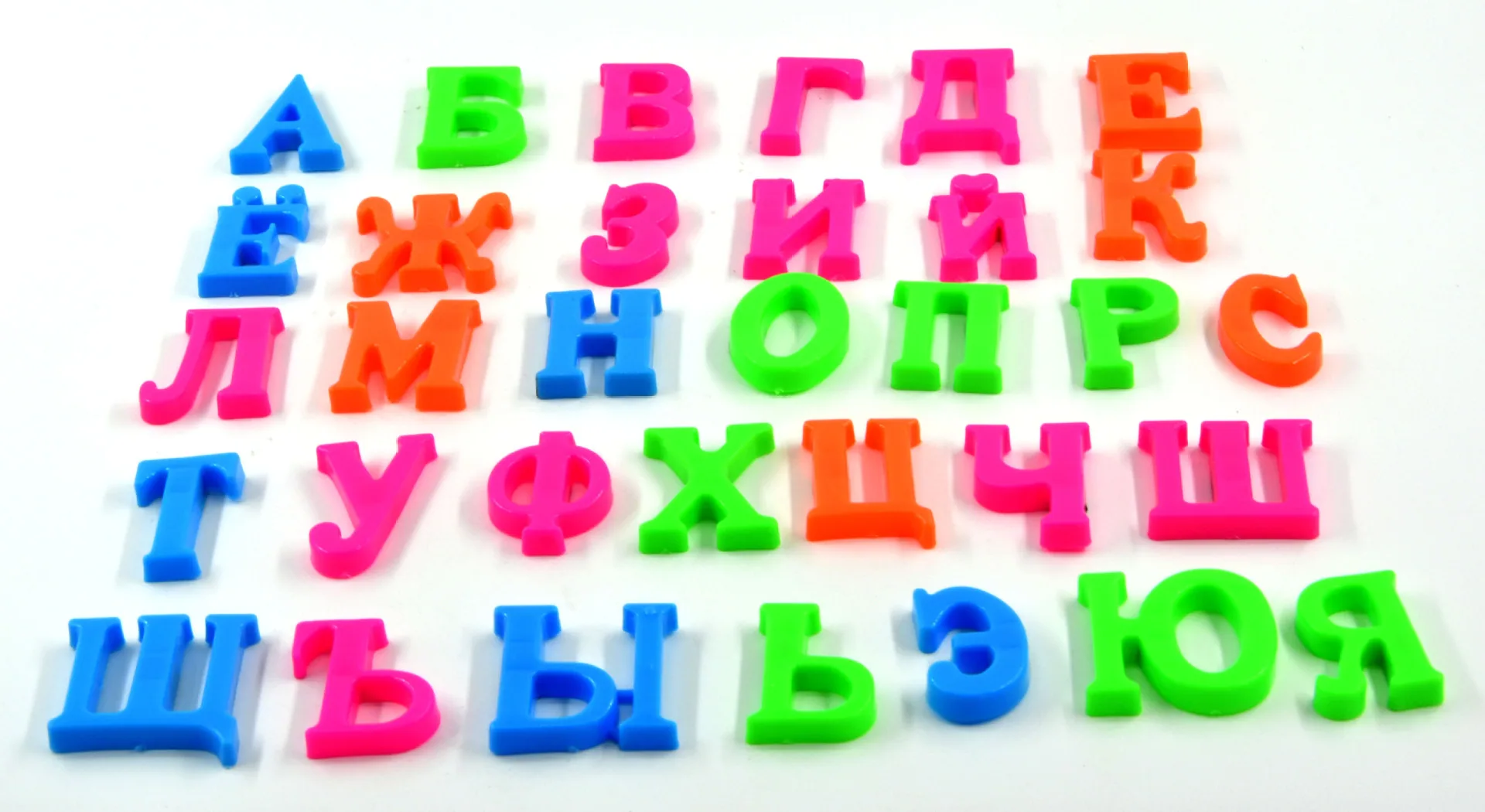 Russian 4CM capital letter refrigerator magnet baby early education color odorless infant early education magnetic toy wholesale 10