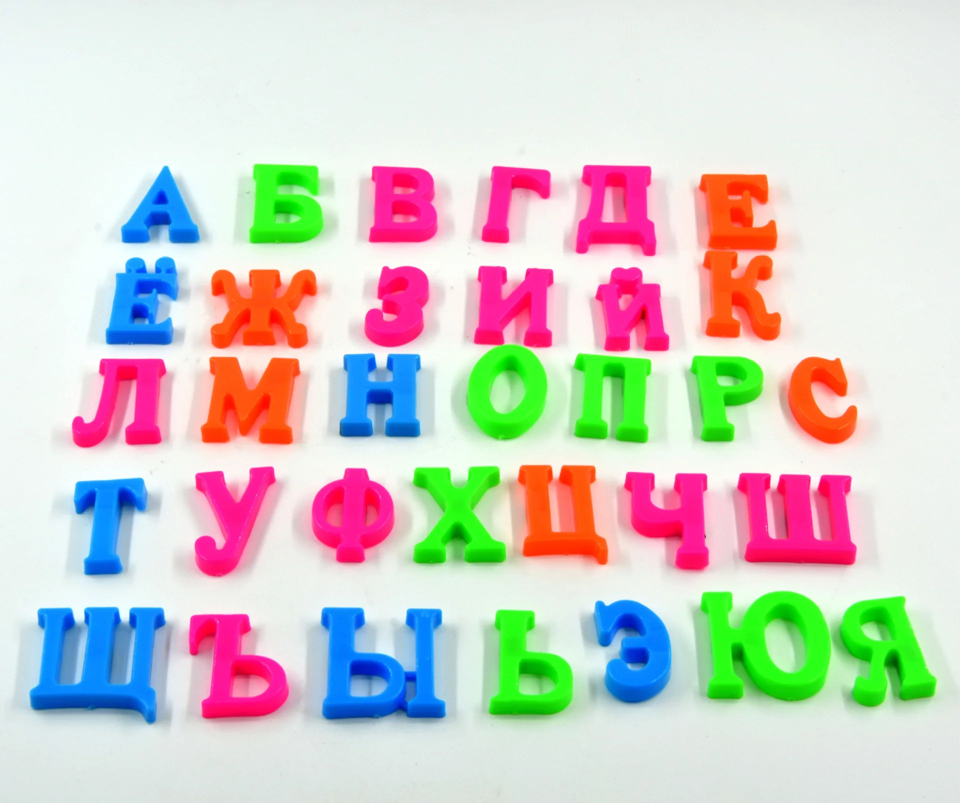 Russian 4CM capital letter refrigerator magnet baby early education color odorless infant early education magnetic toy wholesale 12