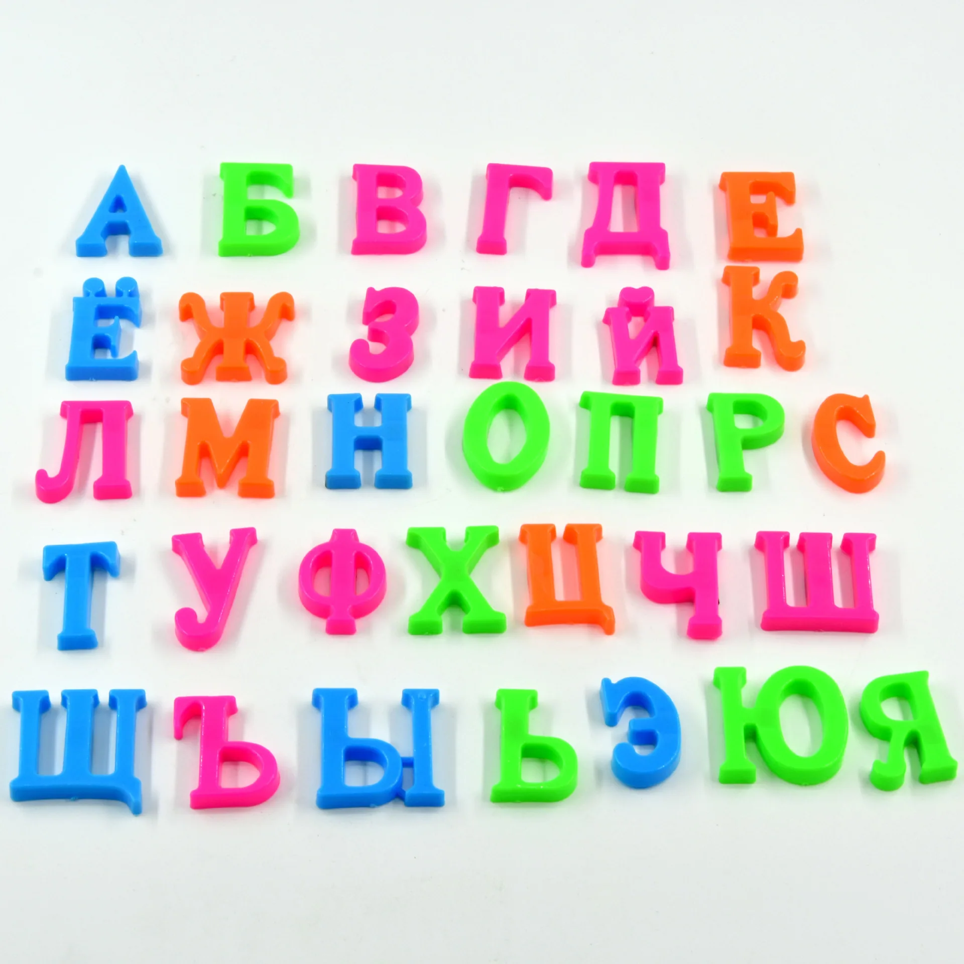 Russian 4CM capital letter refrigerator magnet baby early education color odorless infant early education magnetic toy wholesale 13