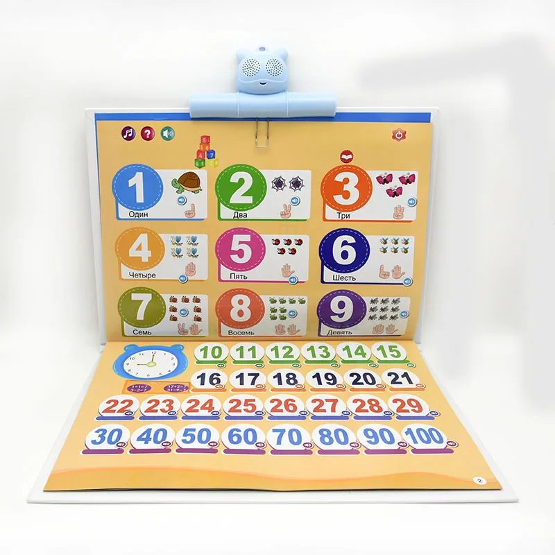 Russian audio wall chart, early education enlightenment toys, Russian learning e-book, Russian point reading, hanging book, char - Other Toys & Hobbies 10