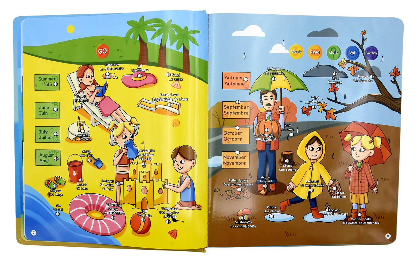 New French English Finger Point Reading Book Baby Vocalization Early Education Machine Smart Learning Toys Household Items 11