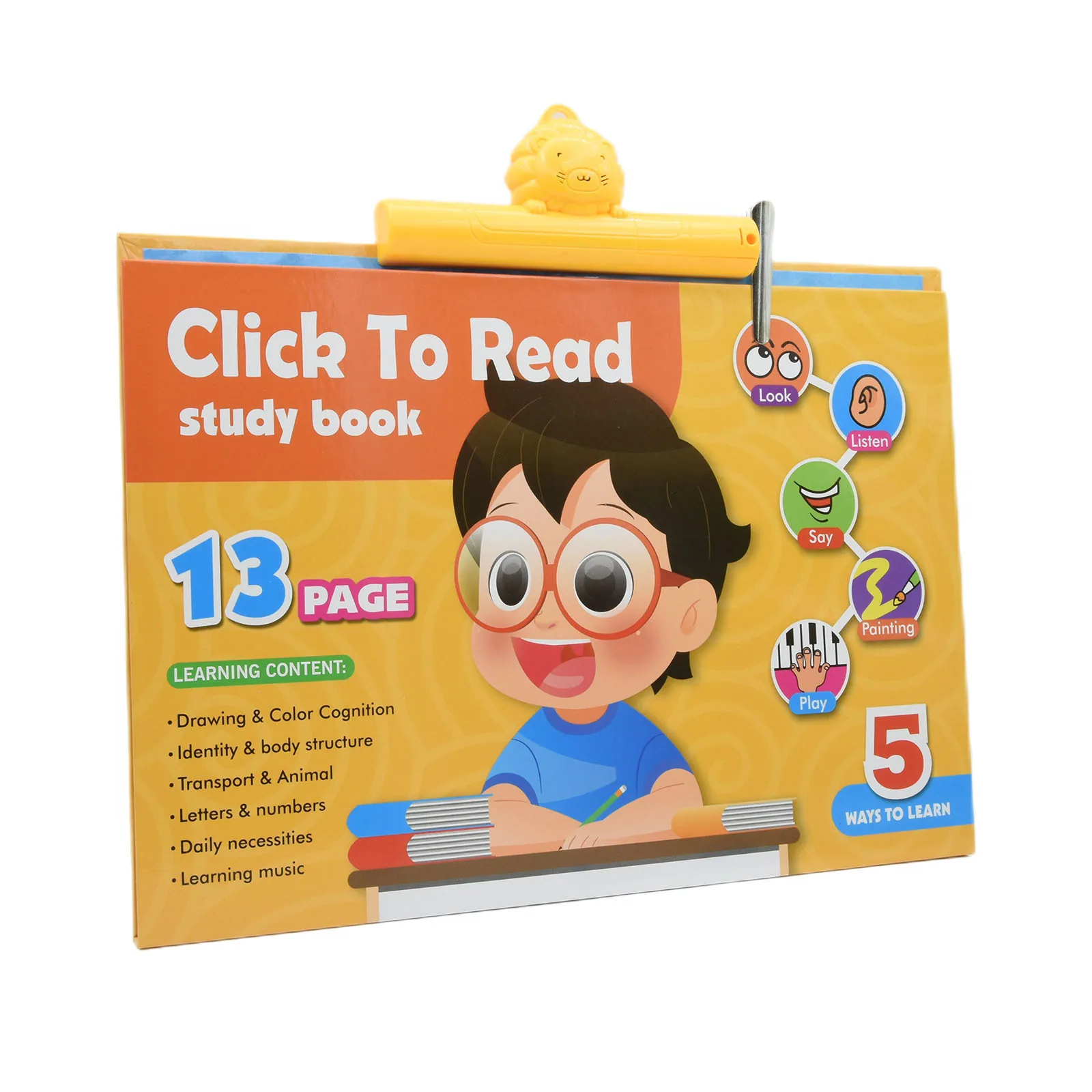 Cross-border new English dot reading baby intelligence development children's drawing board multi-functional English early educa 3