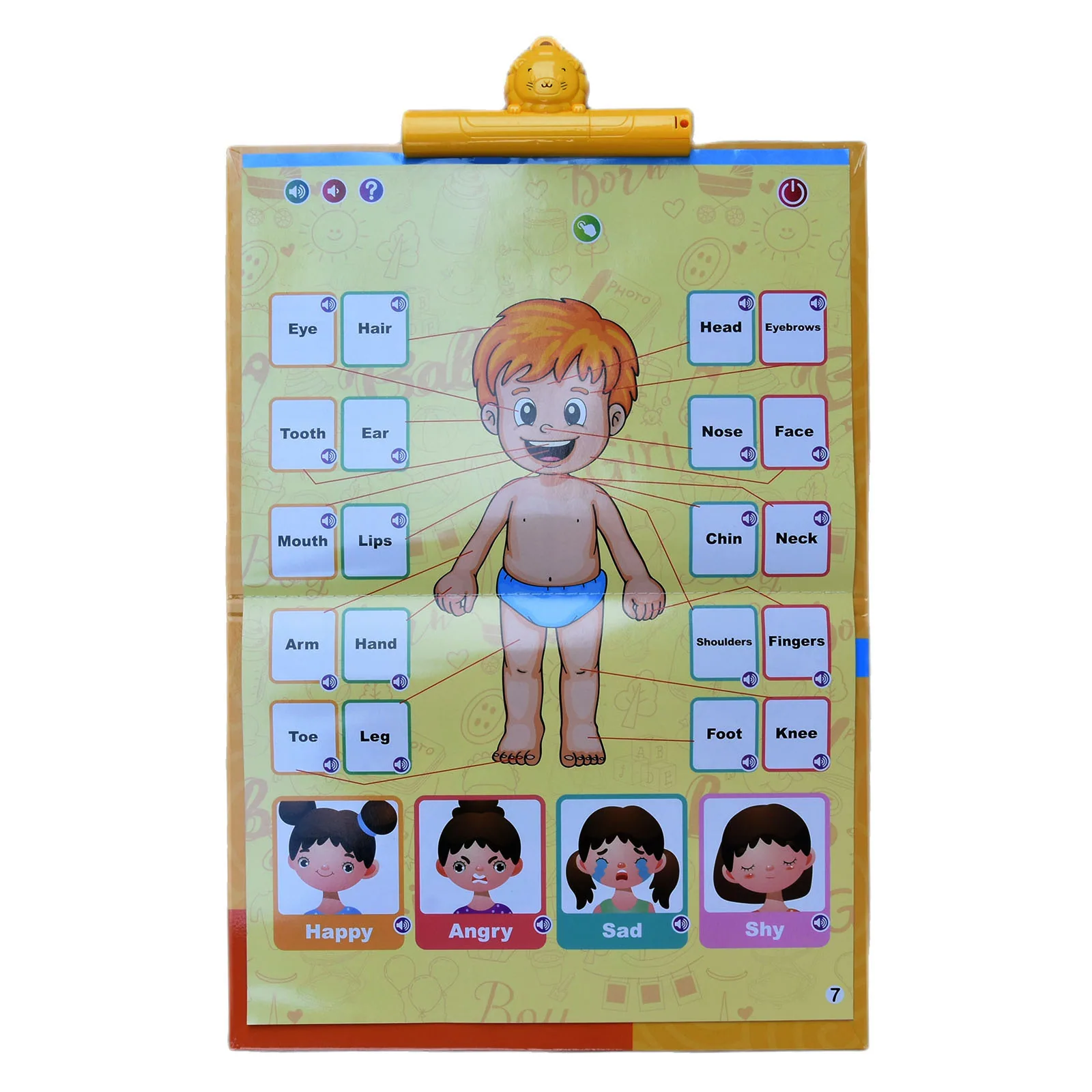 Cross-border new English dot reading baby intelligence development children's drawing board multi-functional English early educa 13