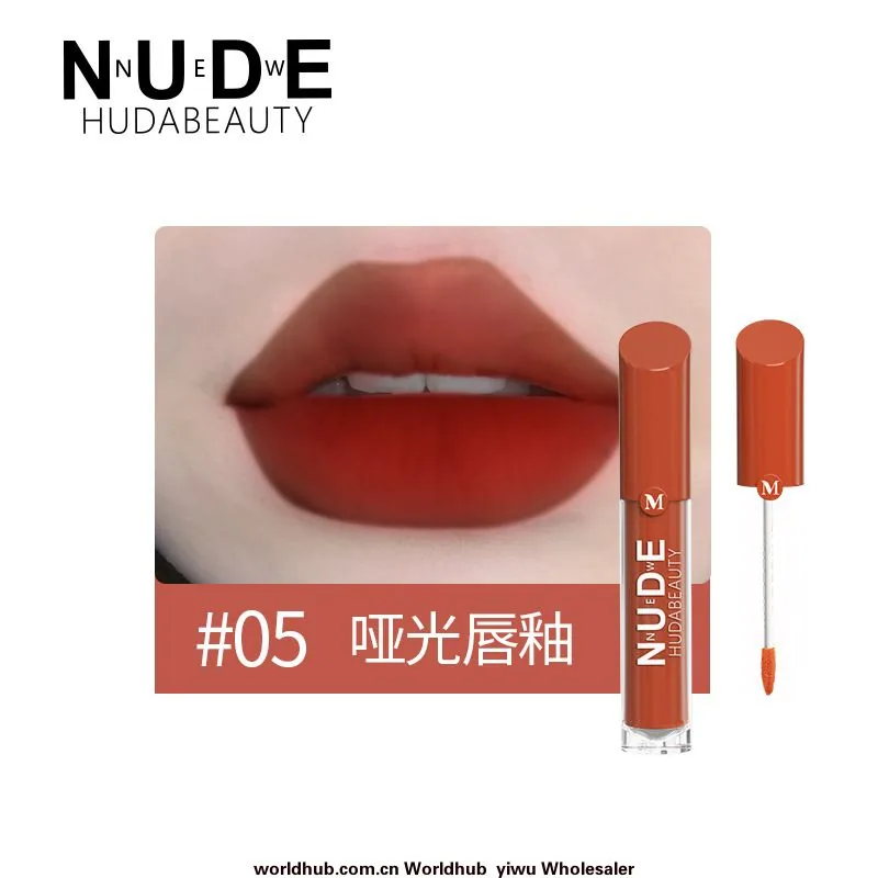 Cross-border exclusive matte velvet lip glaze factory spot non-stick cup matte display box lip gloss waterproof lip makeup 5