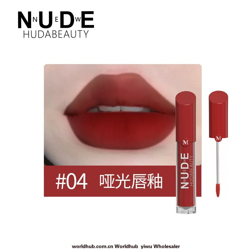 Cross-border exclusive matte velvet lip glaze factory spot non-stick cup matte display box lip gloss waterproof lip makeup 4