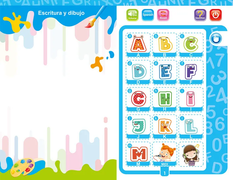 Cross-border foreign languages, Spanish, English, point reading, children's early education, voice books, smart toys, Spanish e - Other Toys & Hobbies 9