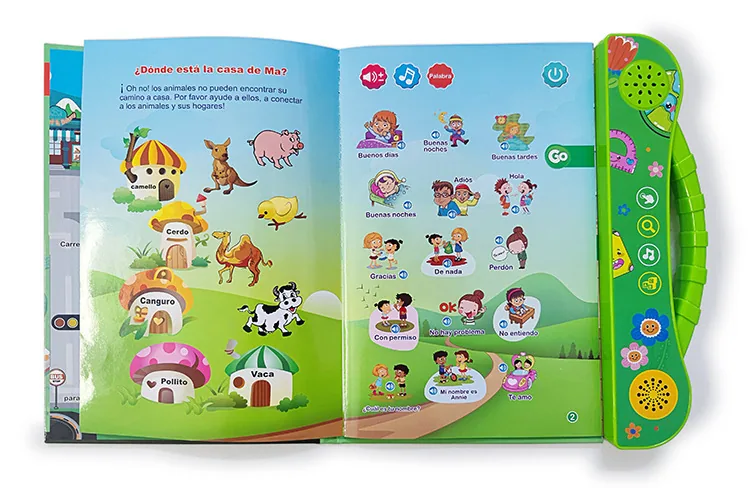 Cross-border new Spanish finger point reading children's early education voice book smart toy Spanish e-book 10