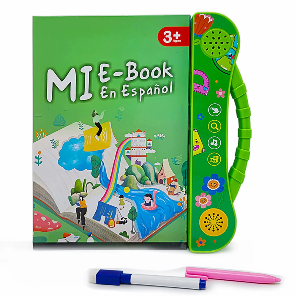 Cross-border new Spanish finger point reading children's early education voice book smart toy Spanish e-book 6