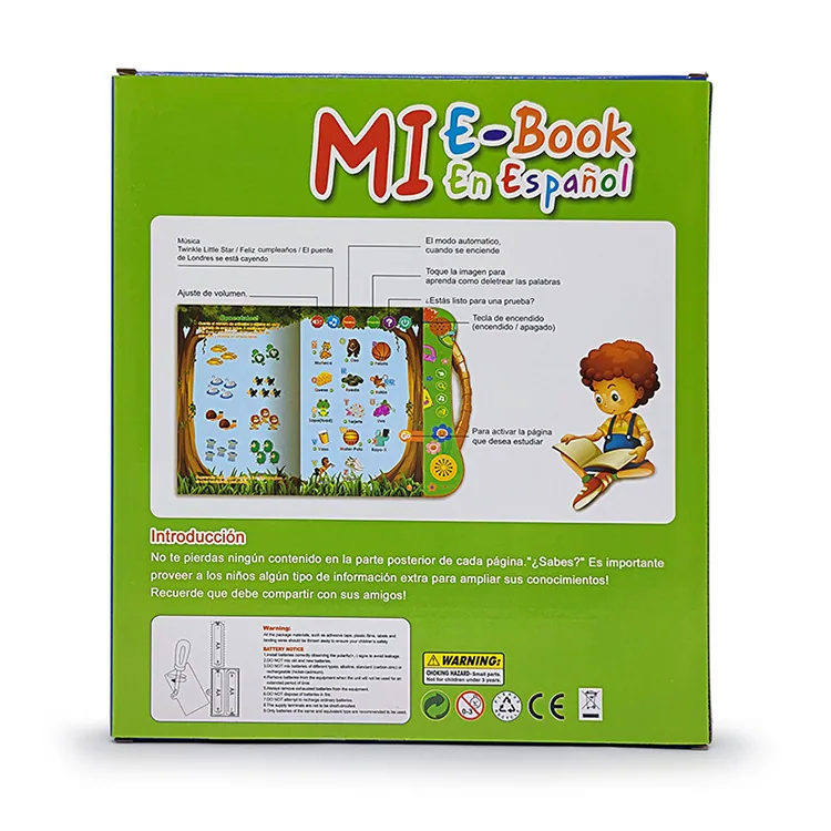 Cross-border new Spanish finger point reading children's early education voice book smart toy Spanish e-book 4