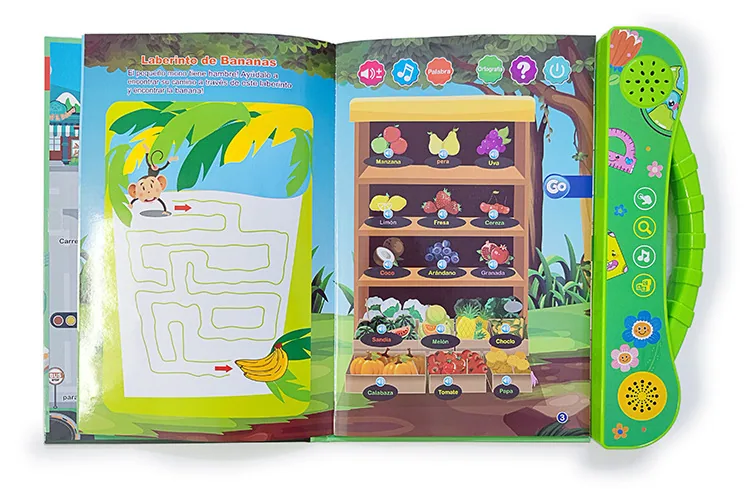 Cross-border new Spanish finger point reading children's early education voice book smart toy Spanish e-book 14