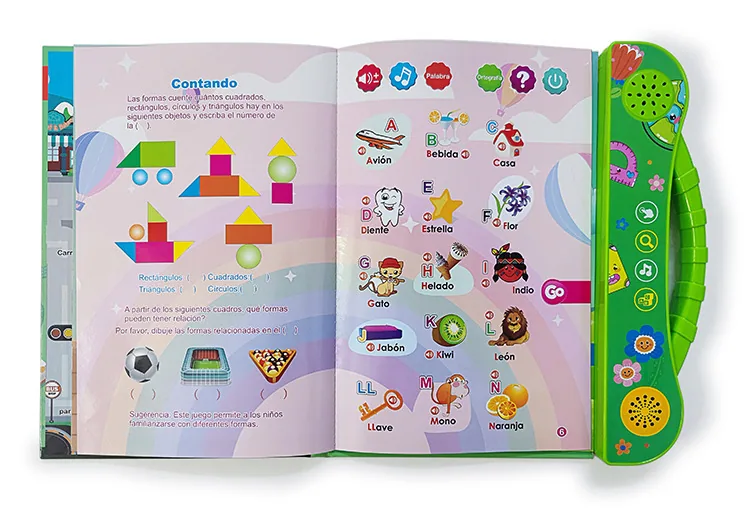 Cross-border new Spanish finger point reading children's early education voice book smart toy Spanish e-book 12