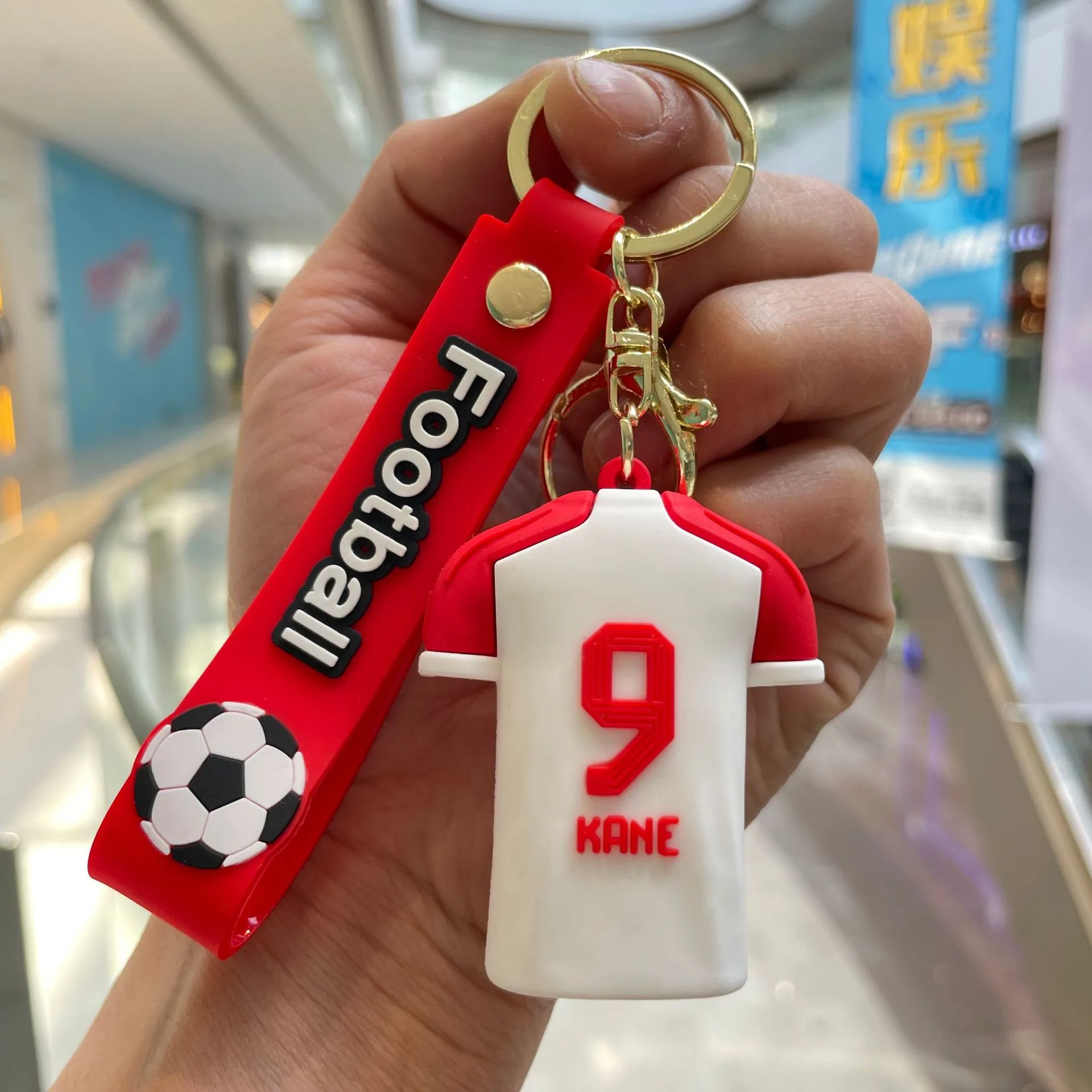 Cross-border New Football Jersey Keychain Cartoon Doll School Bag Pendant Car Keychain Small Gift Wholesale 3