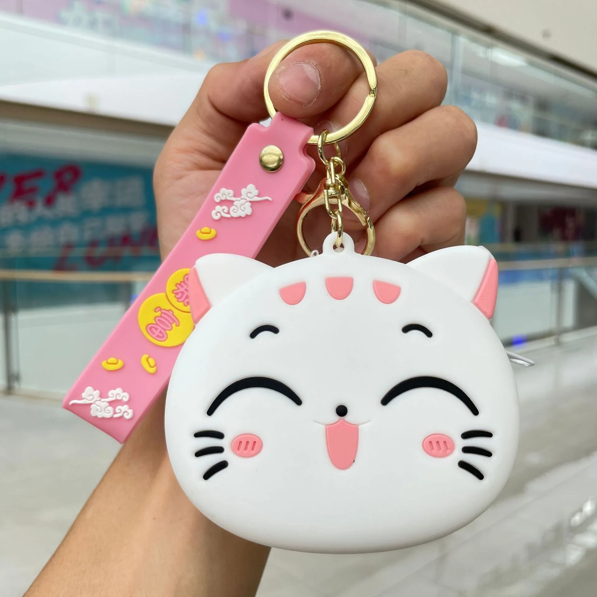Internet celebrity cartoon cute coin purse silicone small wallet Sanrio keychain car ornament small gift wholesale 8