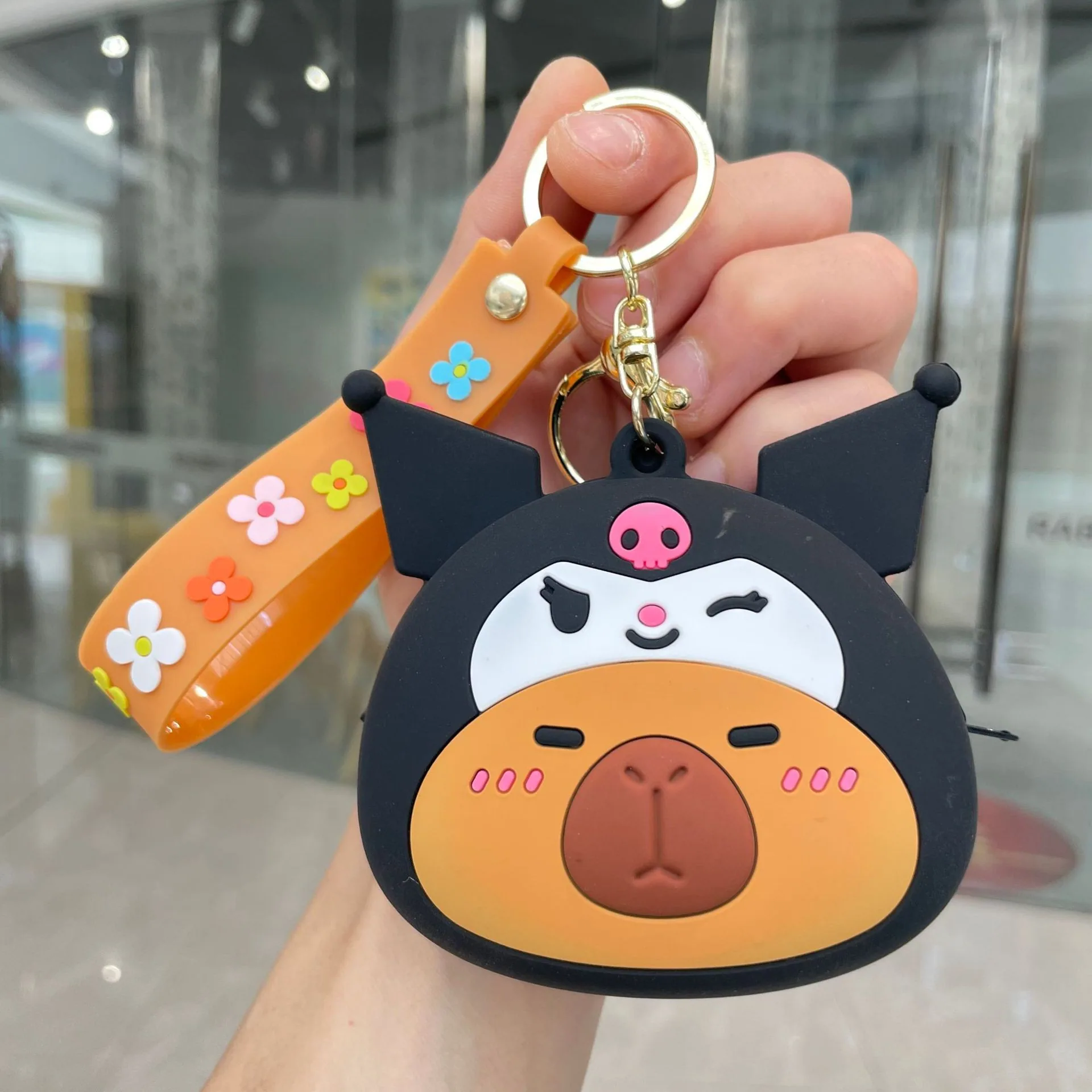 Internet celebrity cartoon cute coin purse silicone small wallet Sanrio keychain car ornament small gift wholesale 45