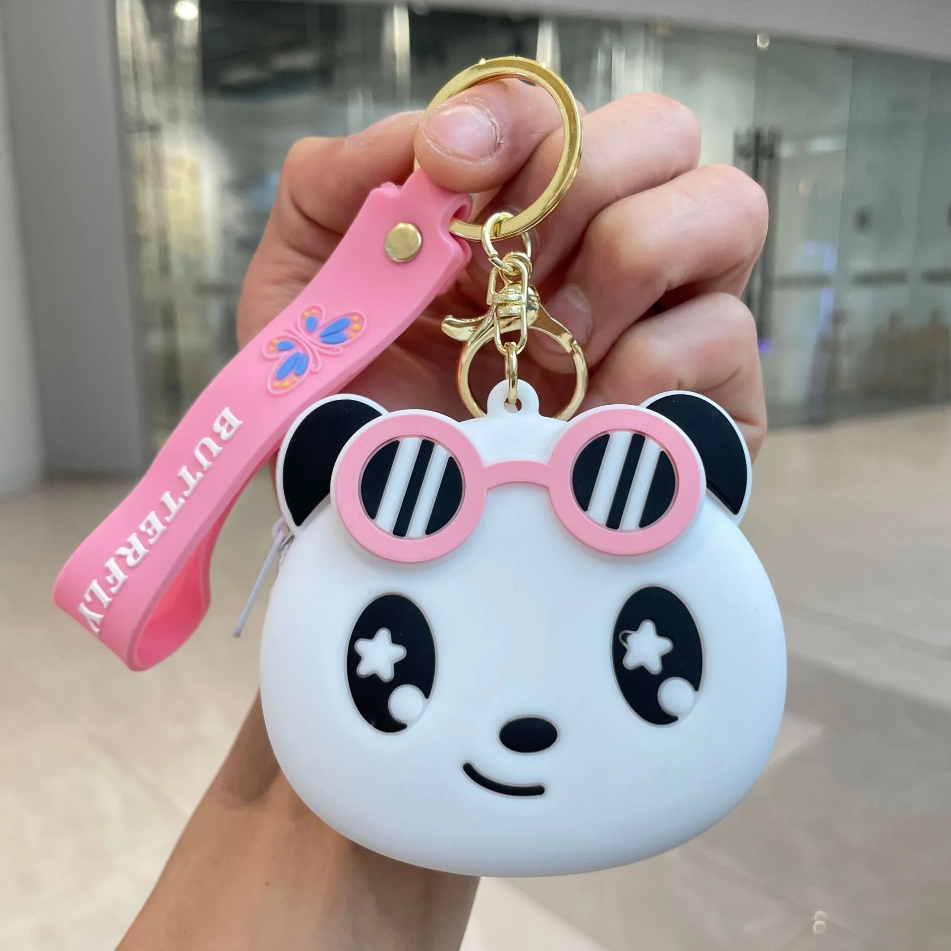 Internet celebrity cartoon cute coin purse silicone small wallet Sanrio keychain car ornament small gift wholesale 39