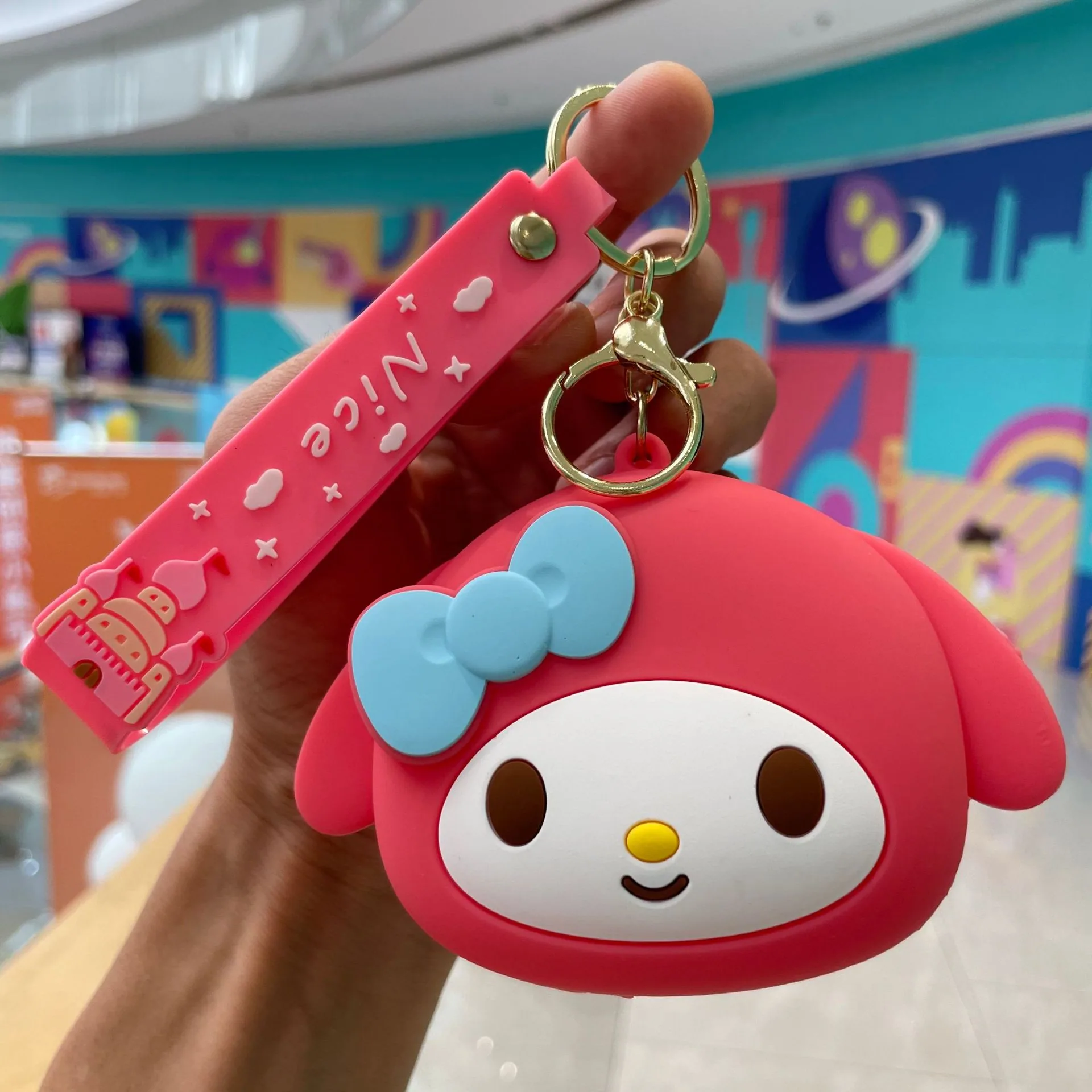 Internet celebrity cartoon cute coin purse silicone small wallet Sanrio keychain car ornament small gift wholesale 5