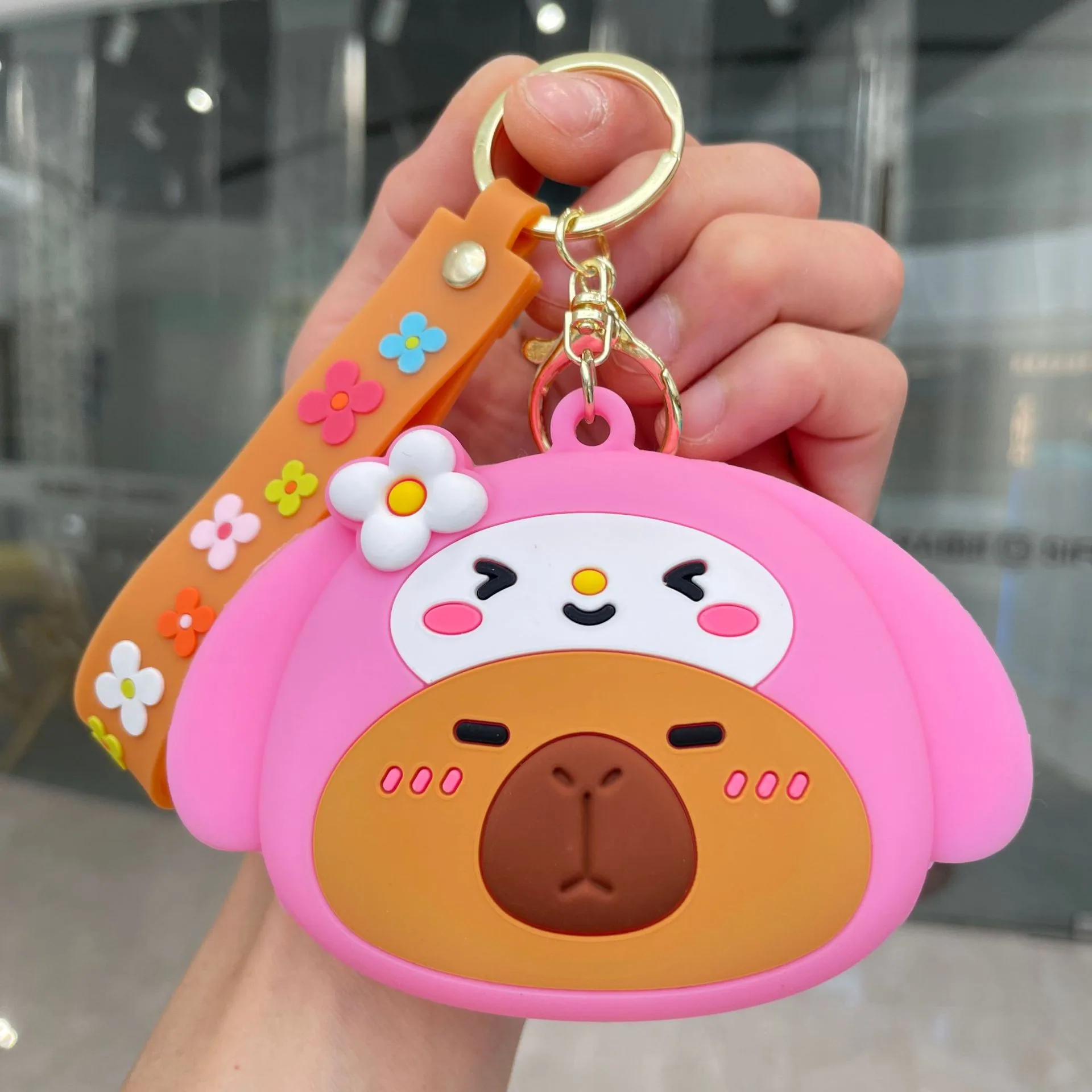 Internet celebrity cartoon cute coin purse silicone small wallet Sanrio keychain car ornament small gift wholesale 46