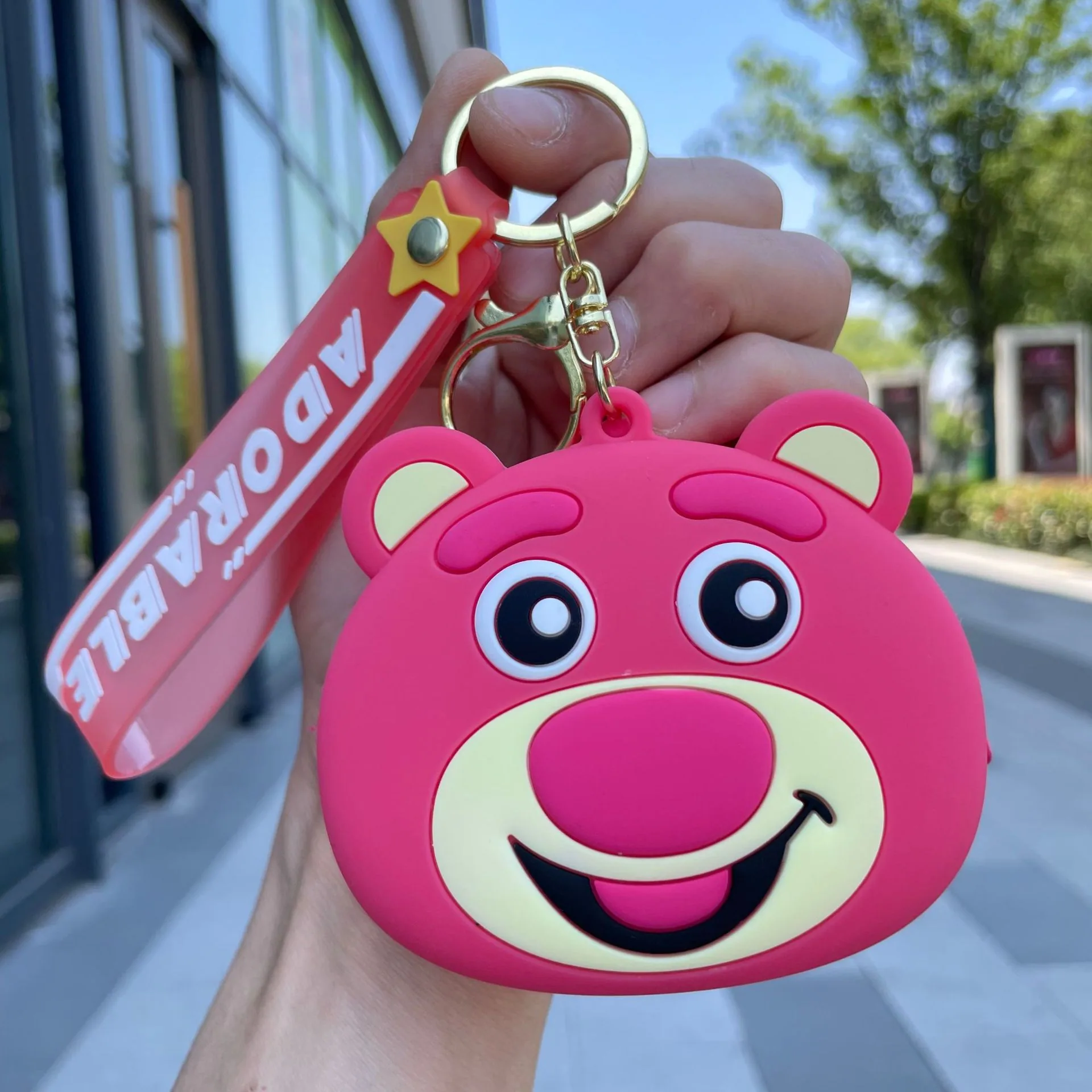 Internet celebrity cartoon cute coin purse silicone small wallet Sanrio keychain car ornament small gift wholesale 52