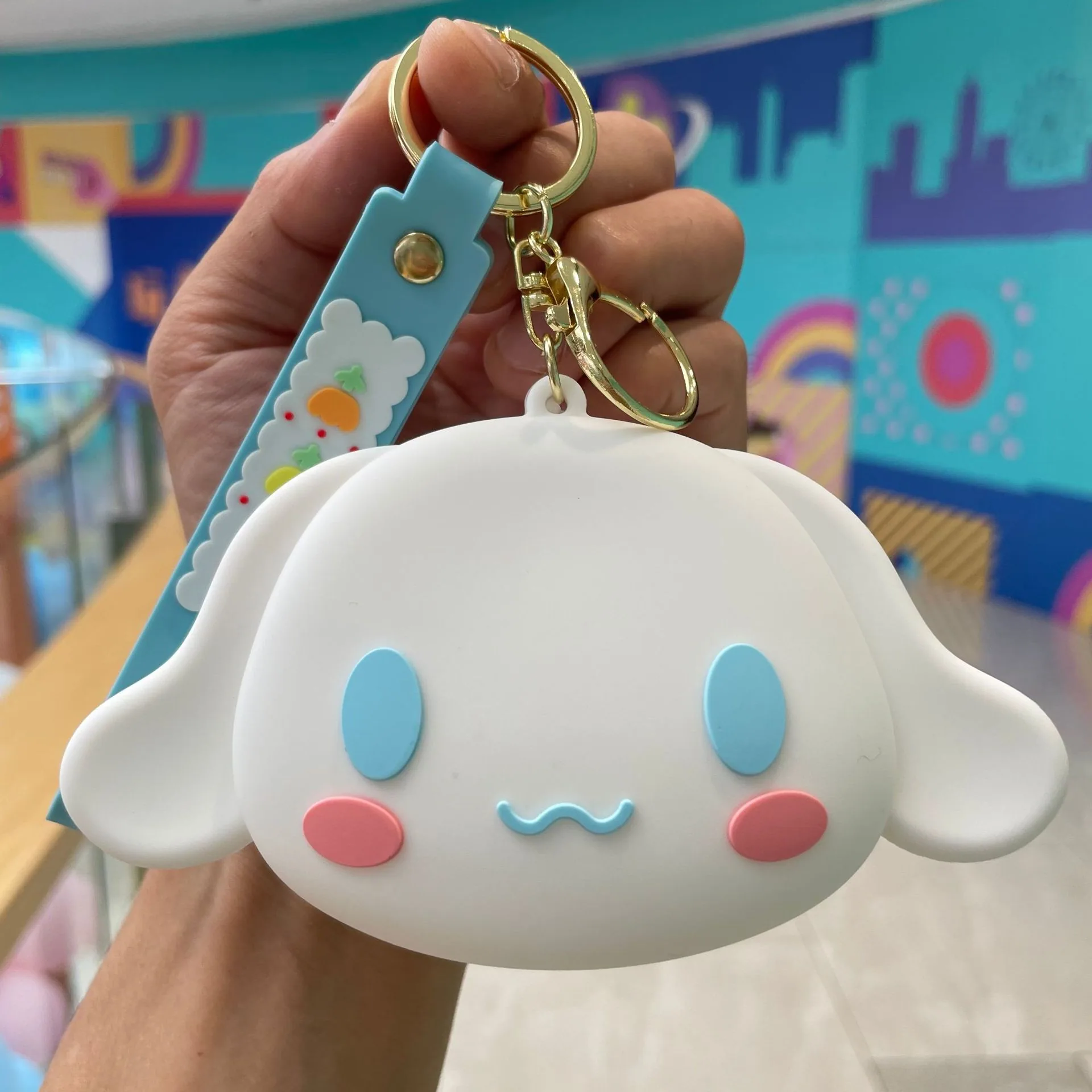 Internet celebrity cartoon cute coin purse silicone small wallet Sanrio keychain car ornament small gift wholesale 3