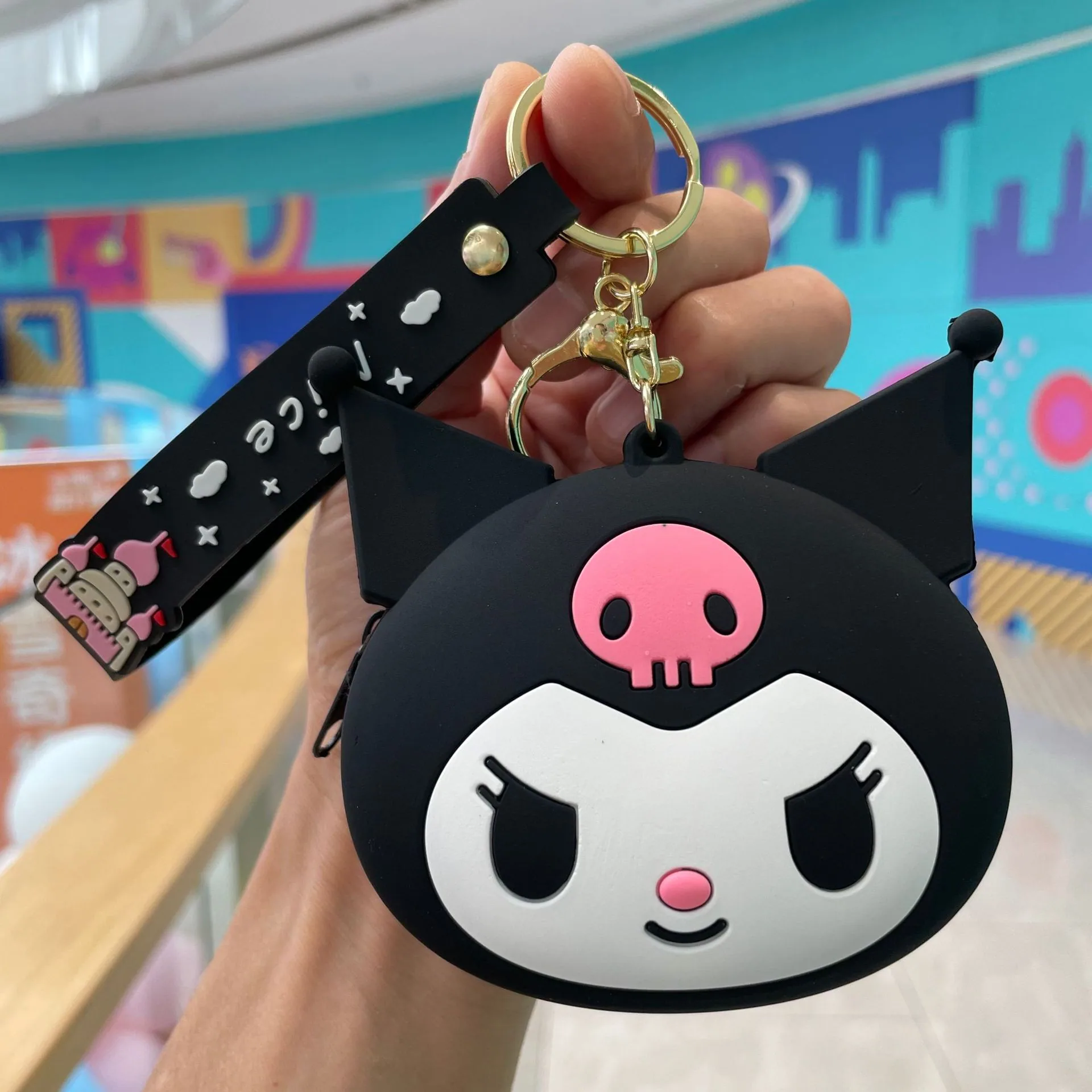 Internet celebrity cartoon cute coin purse silicone small wallet Sanrio keychain car ornament small gift wholesale 2