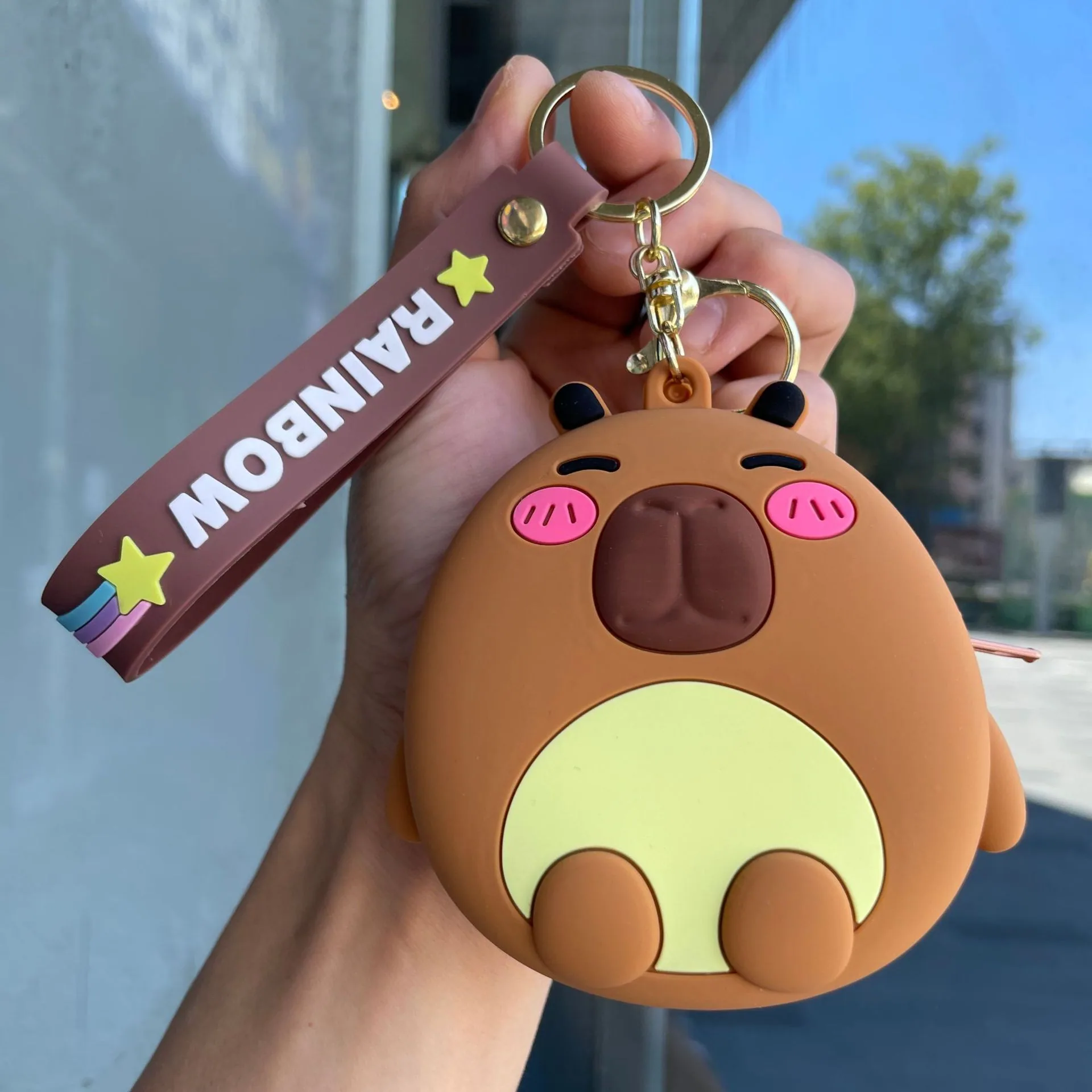 Internet celebrity cartoon cute coin purse silicone small wallet Sanrio keychain car ornament small gift wholesale 72