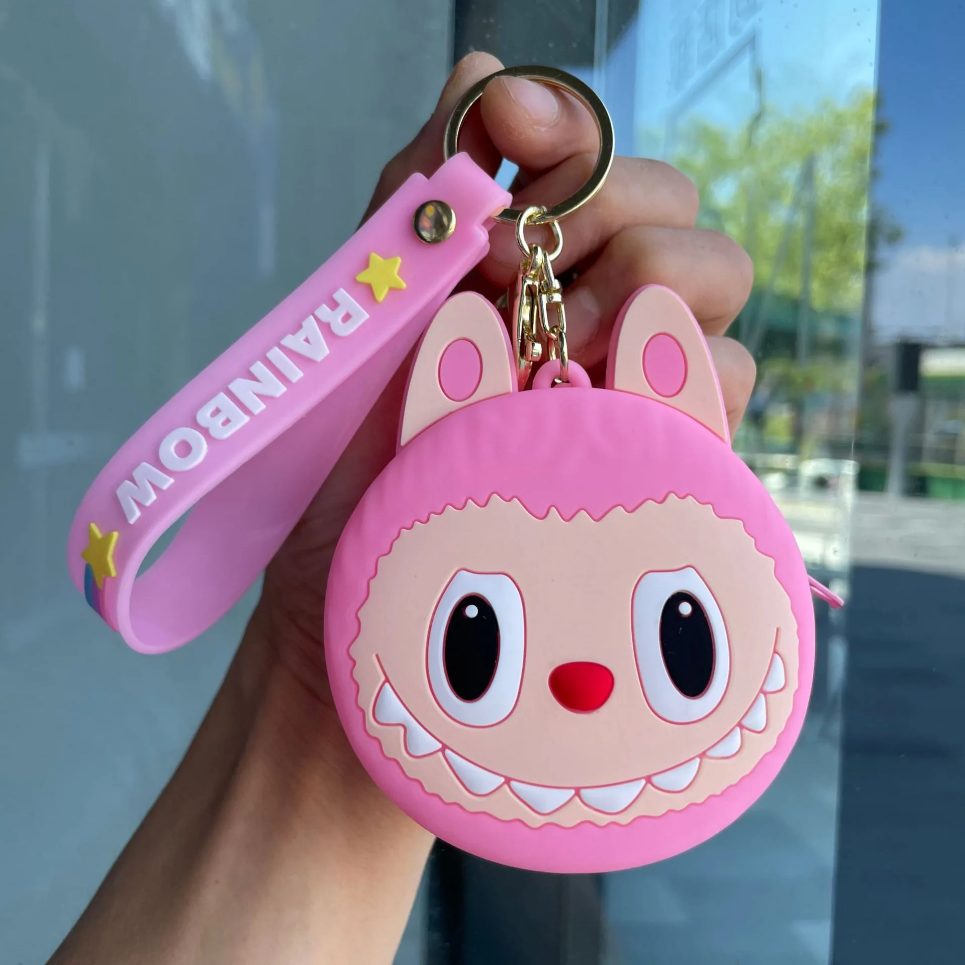 Internet celebrity cartoon cute coin purse silicone small wallet Sanrio keychain car ornament small gift wholesale 78