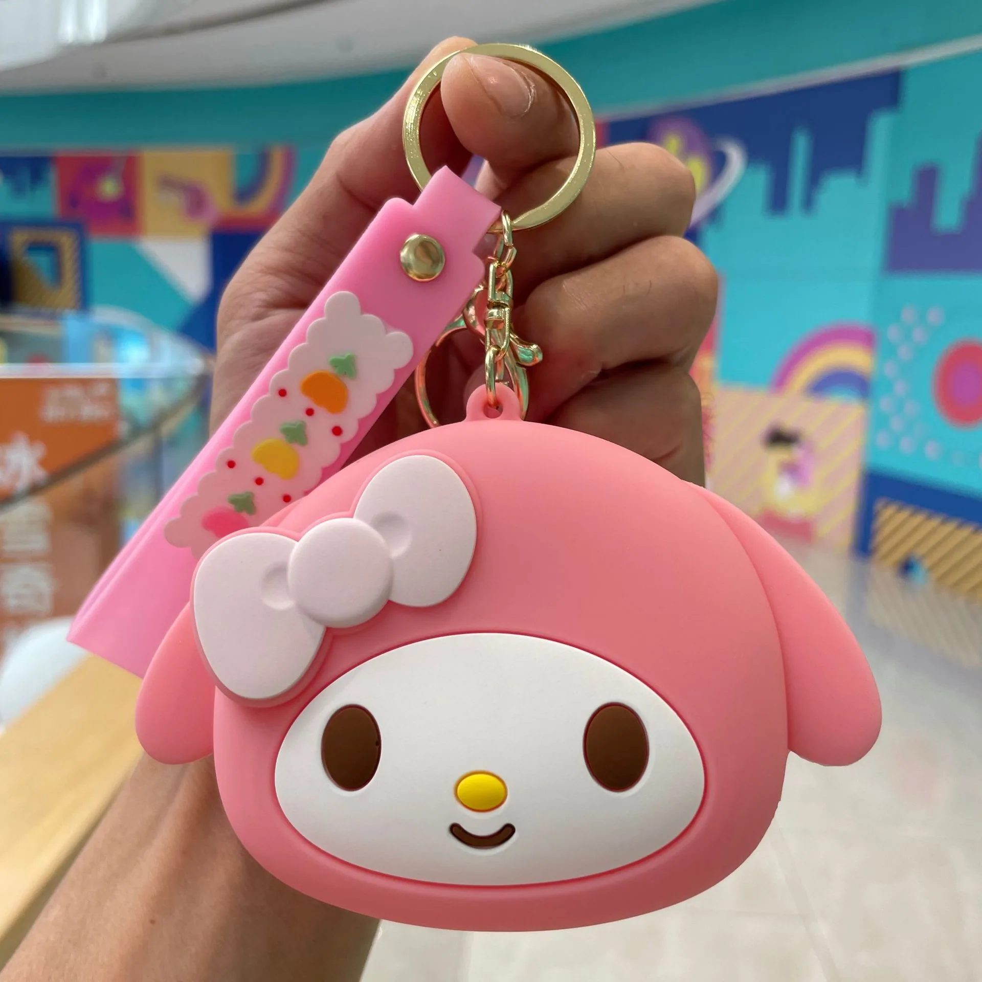 Internet celebrity cartoon cute coin purse silicone small wallet Sanrio keychain car ornament small gift wholesale 4