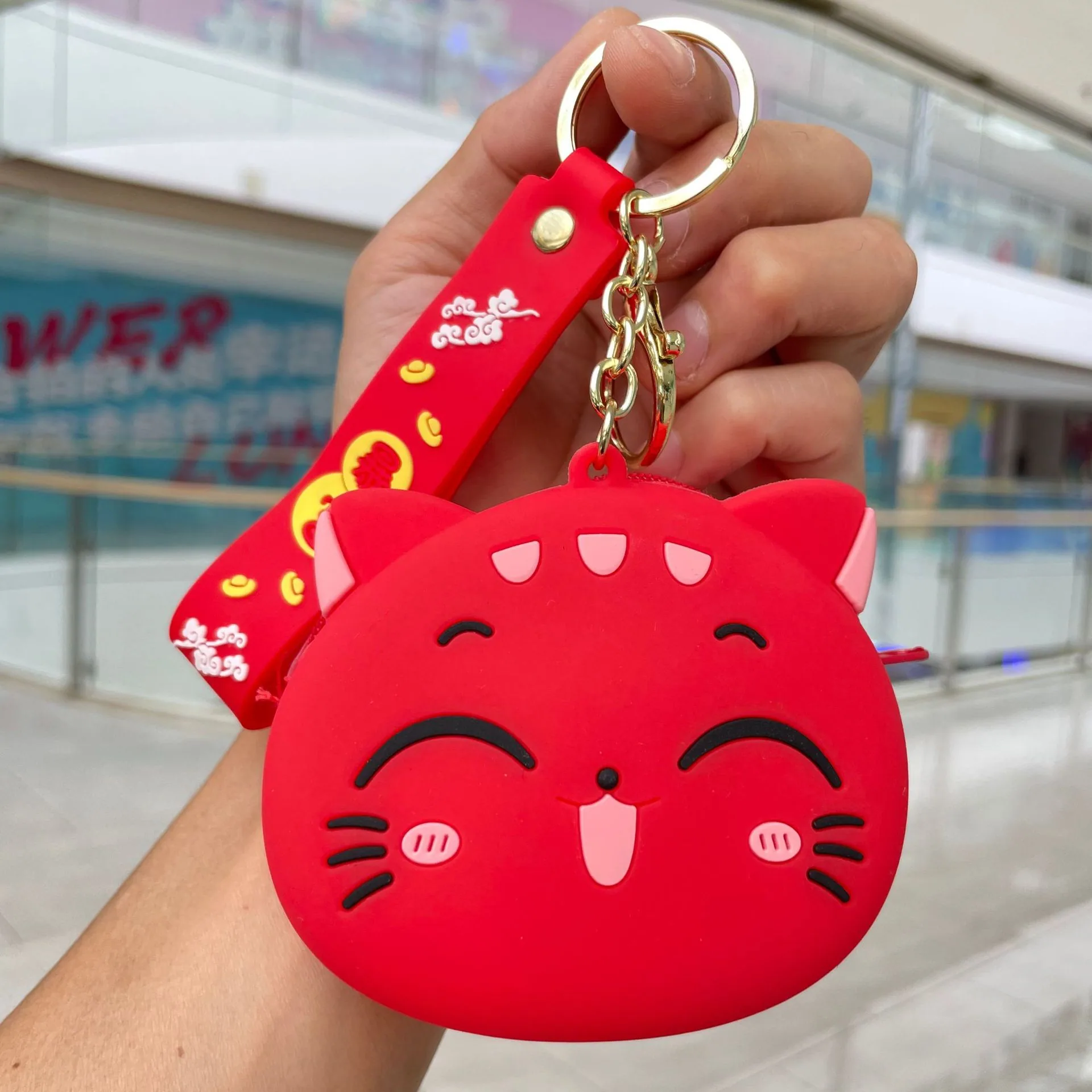 Internet celebrity cartoon cute coin purse silicone small wallet Sanrio keychain car ornament small gift wholesale 10