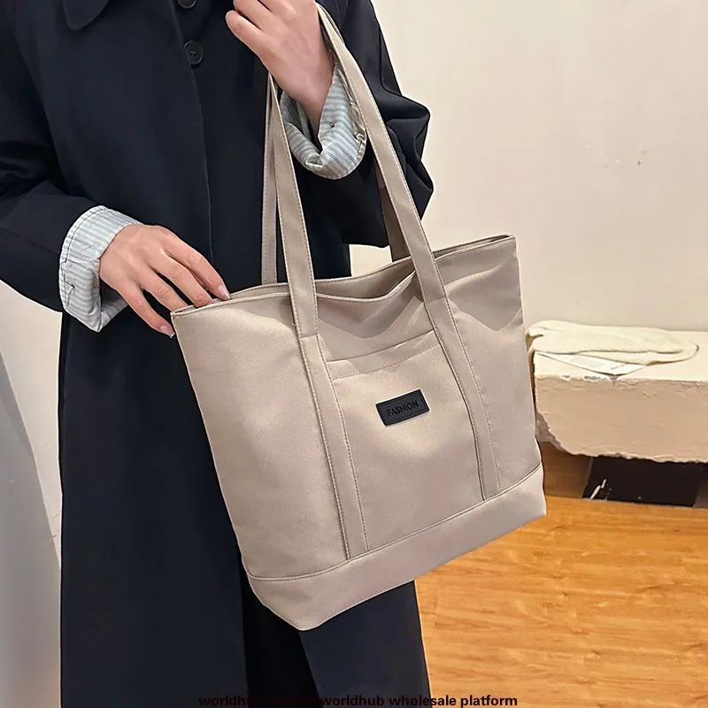 Tote bag nylon cloth women's bag 2024 new shoulder bag European and American fashion retro handbag large capacity bag bag 3