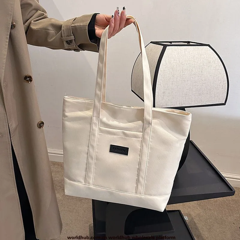 Tote bag nylon cloth women's bag 2024 new shoulder bag European and American fashion retro handbag large capacity bag bag