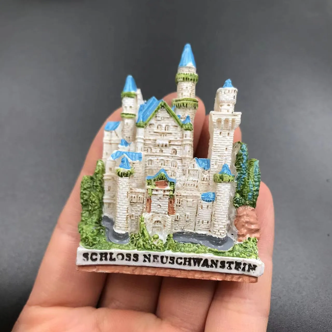 Washington, USA, Germany, Neuschwanstein Castle, France, Italy, Syria, Magnetic Resin Fridge Magnet 3