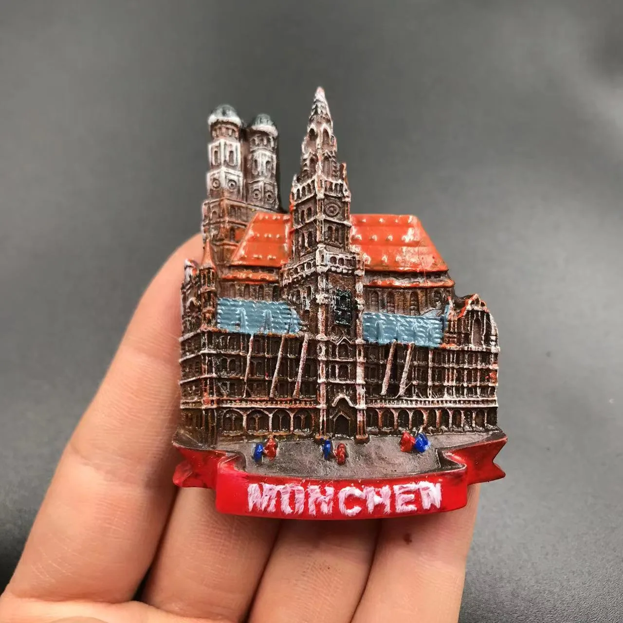 Washington, USA, Germany, Neuschwanstein Castle, France, Italy, Syria, Magnetic Resin Fridge Magnet 6