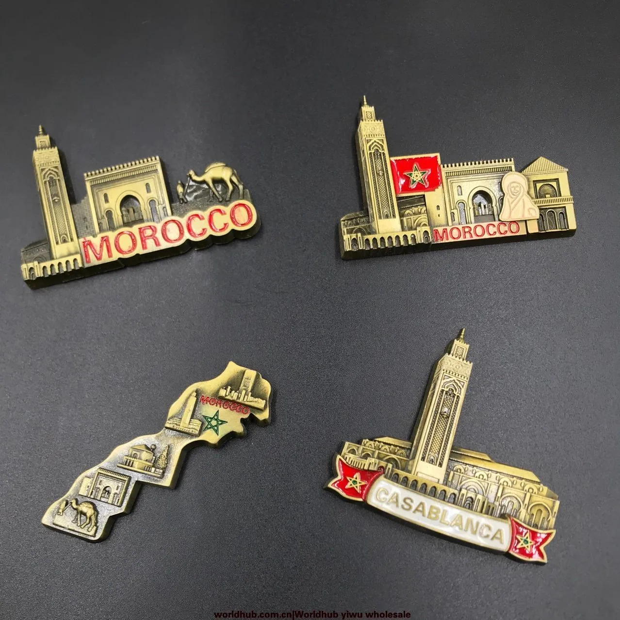 Morocco Casablanca Travel Souvenirs Magnetic Metal Fridge Magnets Foreign Trade Morocco Spot